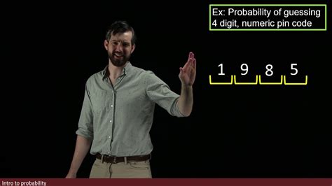 what are the chances of guessing a 4 digit code|Probabilty of a specific 4 digit number .